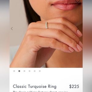 Gorjana Turquoise Solid 14K Gold Ring
